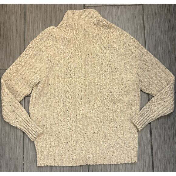 Bonobos Men’s Beige Cable Neck Full Button Cardigan Sweater XL Wool Blend - Picture 3 of 4